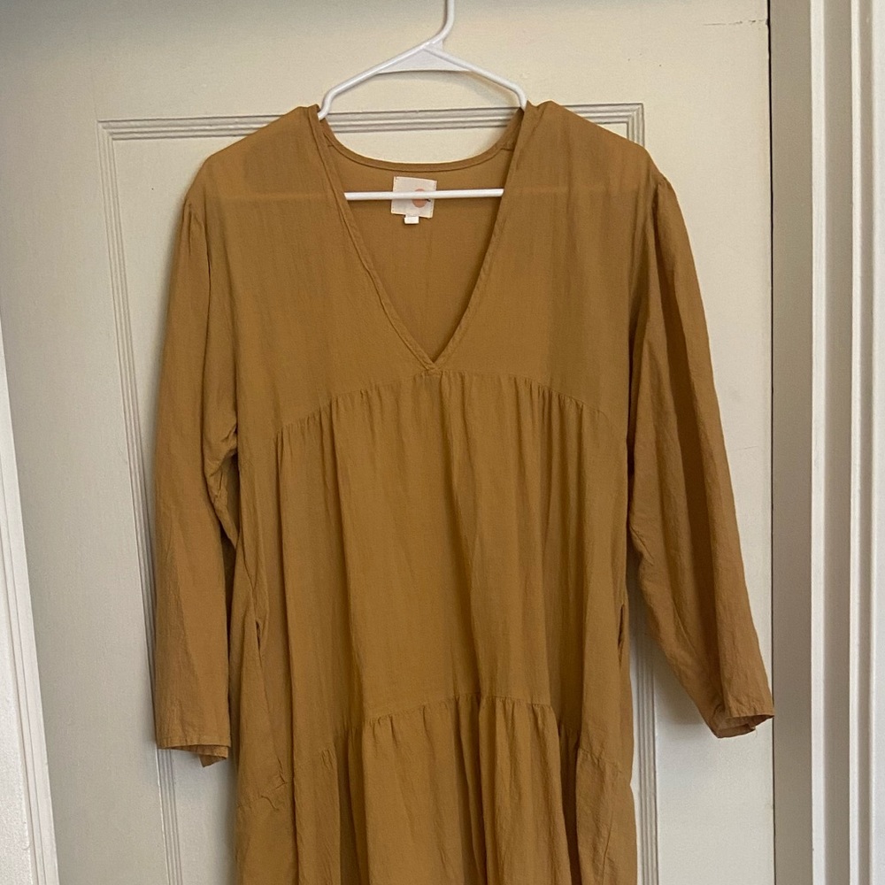 Neve & Hawk Savannah Dress, mustard yellow, size 1